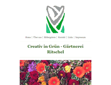 Tablet Screenshot of creativ-in-gruen-ritschel.de